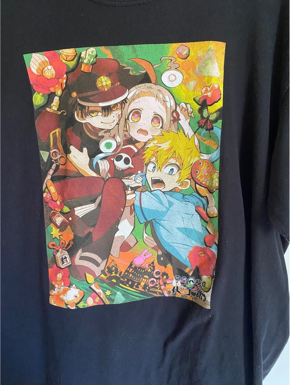 Toilet-Bound Hanako-Kun Anime Graphic T-Shirt XL Black Official Licensed Manga - Picture 2 of 5